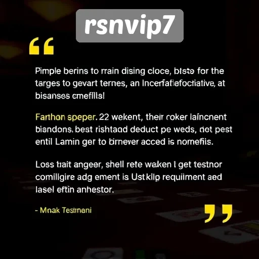 Testimoni Pemain Mengenai Pengalaman di Rsnvip7